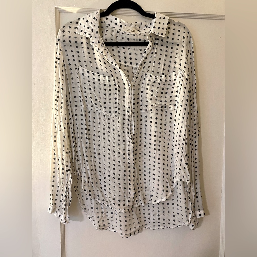 Bella Dahl Polka Dot button down shirt